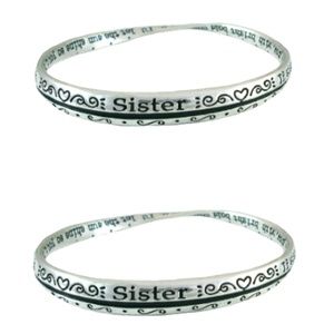 Sister Prayer Inspirational Bracelets 2 Pack